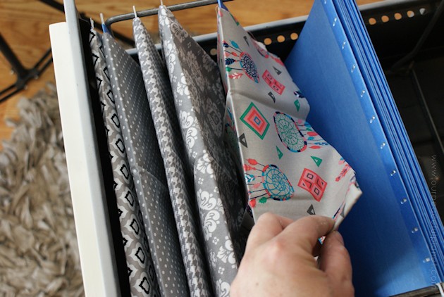 Looking for a way to store all those pieces of fabric you've been collecting? Well it ends up a 2 drawer file cabinet might be the answer to your problems!