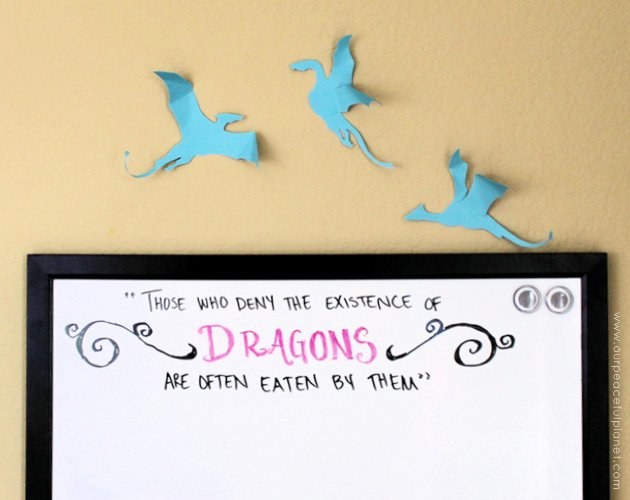 Get your free download for an amazing 3D dragon craft to decorate your walls. A simple and delightful way to add a little magic to any room, adult or child.