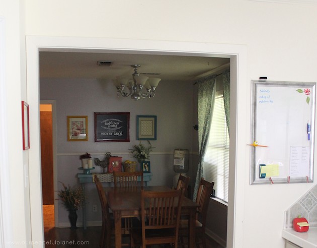See the final reveal of our outdated kitchen transformation, completed with a minimum of cash. It's now a fun, inspiring place to be. Before & after photos!