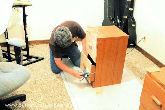 Build a large surface home office desk from inexpensive 3/4" MDF wood. Using items you might already have, no legs are needed. It's easier than you think!