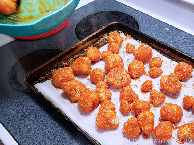 These crazy delicious vegan buffalo wings will be the hit of any party or meal! They can be served as an appetizer or as the main dish with rice, noodles and veggies of choice. They are healthy and low fat. The secret ingredient? Cauliflower!