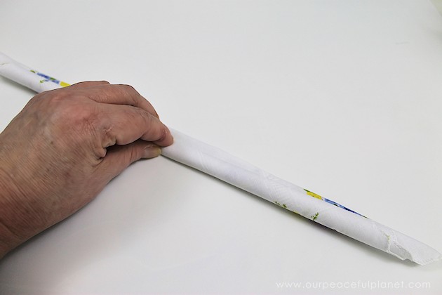 Give your friends a special Easter greetings bunny and beautiful poem made from a simple folded handkerchief or piece of cloth and filled with a golden egg.