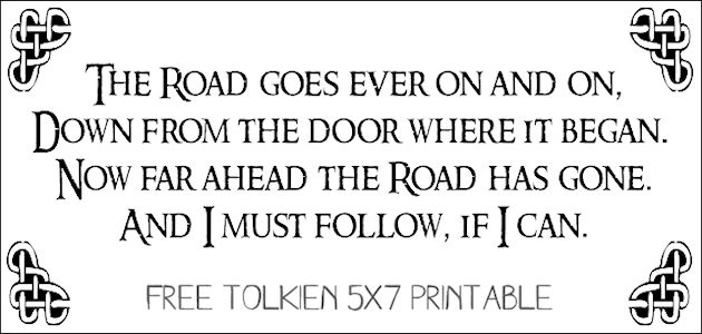 The Road Goes Ever On and On…. J.R.R.Tolkien Quotes