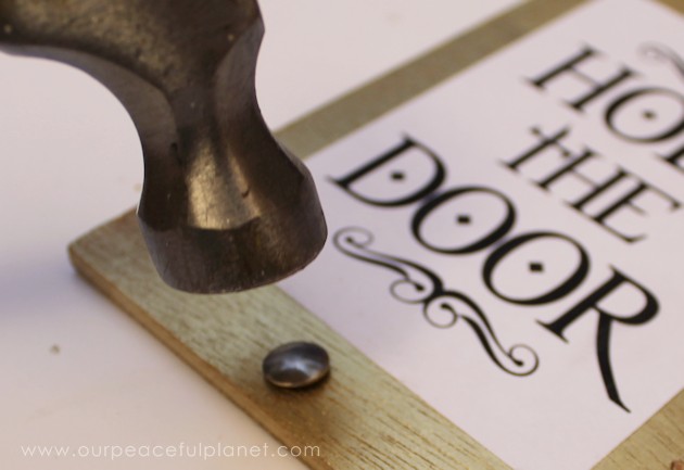 A quick and appropriate doorstop with free printables that you can make to honor this man whose huge size was only appareled by his huge heart. 