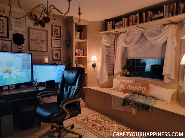 If you're looking for some inspiration for your home you will LOVE our home office library makeover with a window seat. It's beyond magical!