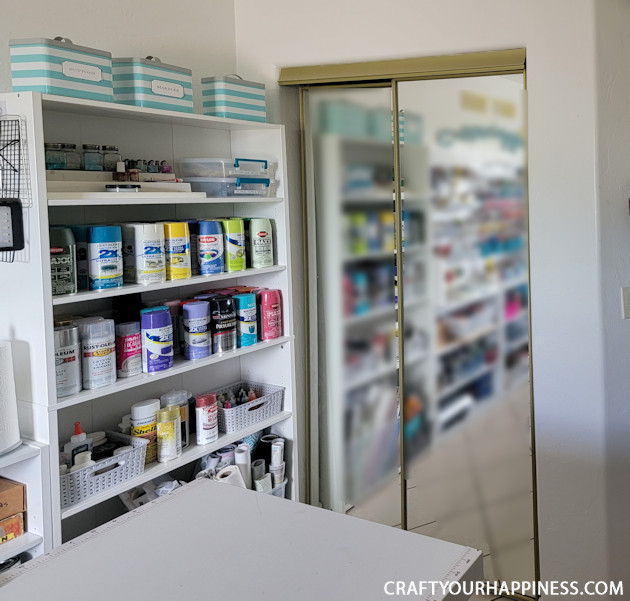 Check out this inexpensive simple way to cover closet door mirrors! It's possible you won't have to buy anything but if you do it's cheap!