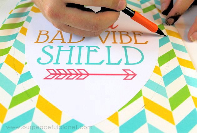 Surround yourself in good energy with our anti bad vibe shield! Hang anywhere to keep the negativity away! Multiple downloads for different color schemes.