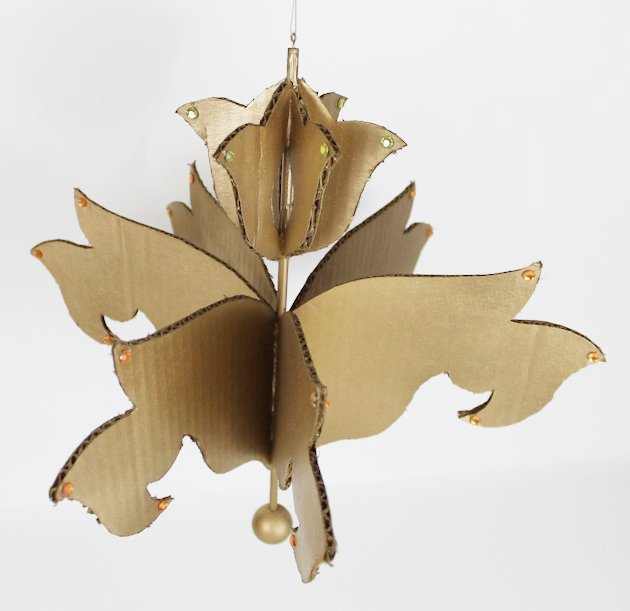 Add a little whimsy to any room with a cardboard chandelier! Grab our free pattern, some cardboard , a hot glue gun and paint. Add any bling you like! 