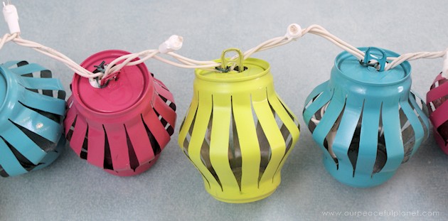 Learn how to make Chinese lanterns that you can string inside or outside your home for parties or events. They are wonderful upcycles made from soda cans!
