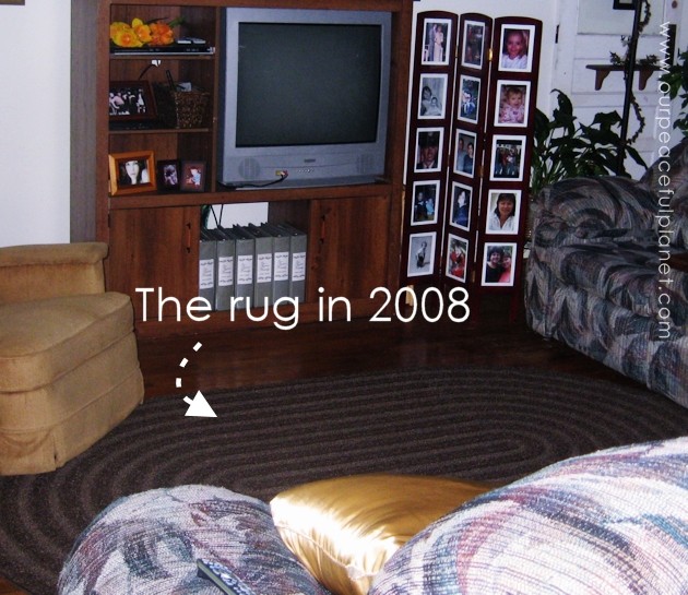 Yes, even carpets can get a makeover! Whether it’s a larger area rug or a throw rug, you can paint carpet using a stencil and regular interior latex paint.