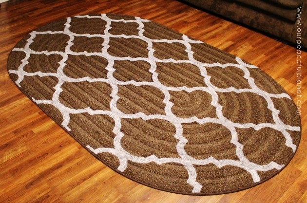Yes, even carpets can get a makeover! Whether it’s a larger area rug or a throw rug, you can paint carpet using a stencil and regular interior latex paint.