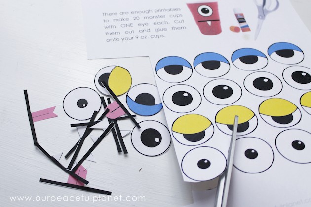 Make a creepy fun monster eye pong party game with plastic cups & ping pong balls. (Beer pong was never this awesome.) Kids & adults alike will love it!