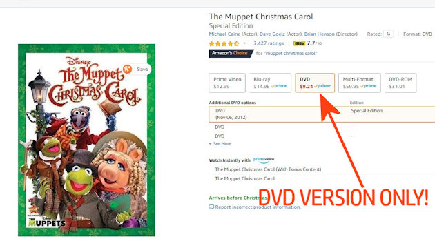 Here's the instructions on how to find the full version of the Muppet Christmas Carol missing scene with Belle singing the song When Love is Gone.