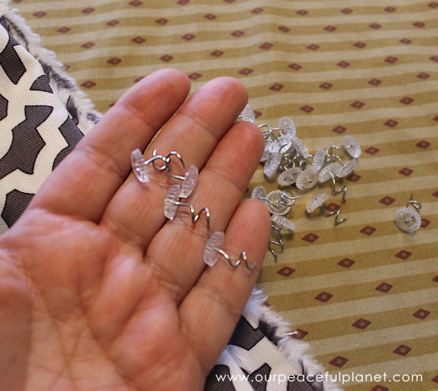 Upholstery pins are are an incredibly simple yet versatile tool for doing some quick no-sew recovering in your home. We recovered a window seat in minutes!