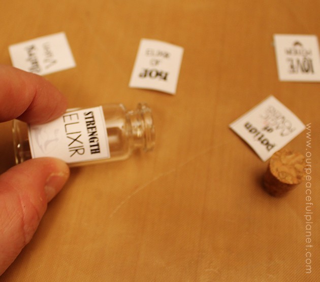 The power of imagination is undeniable. Make a Positive Potions Kit to inspire your kids. 25 free printable labels and instructions. (Fun for adults too!)