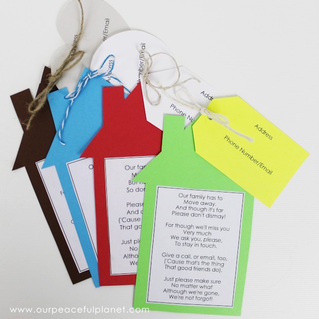 Moving can be bittersweet but these printable poetic moving announcements are a fun way to let your neighbors know you'll miss them and to keep in touch!