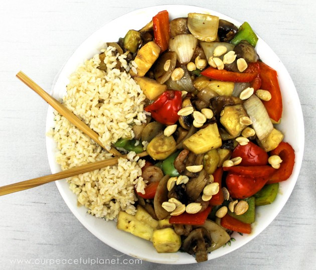 The best thing about this quick, yummy & healthy stir fry recipe is there's no measuring! Grab the veggies you like, some "special sauce" & your chopsticks!