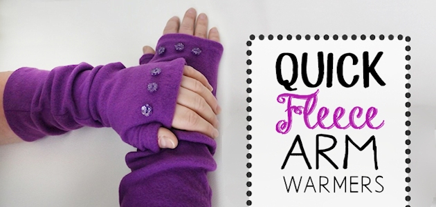 Quick Fleece Arm Warmers Tutorial & Pattern