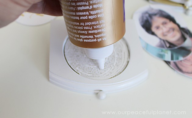 These retro coaster sets found in many thrift stores make a beautiful photo upcycling project with some paint glue and personal pictures!