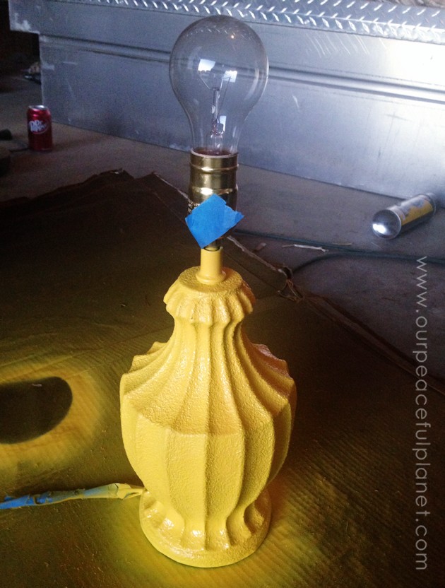 This trendy Star Wars lamp is easy to make and costs very little. All you need is an old lamp, spray paint, Mod Podge and some Star Wars material. 