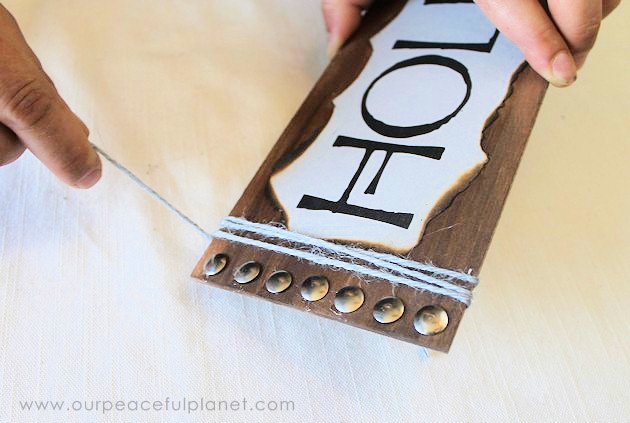 This simple medieval "Hold the Door" sign is part of our Over the Door Decor series. Easy plaques you create to send you out the door with a smile. 