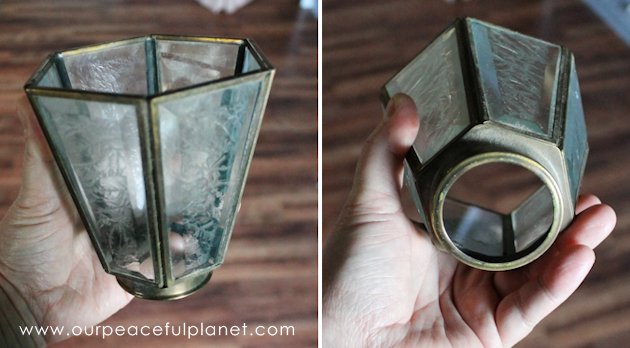 This beautiful illuminated upcycled decor light was made from the covers on an old ceiling fan. Learn to look past what something is to what it can become.