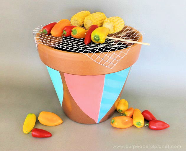 Make your summer sensational with this stunning DIY portable grill and skewer set! An inexpensive whimsical addition to your backyard barbecue.