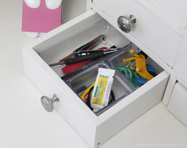 We built this lovely custom desk organizer with some basic wood tools. It comes with the Google Sketchup file you can adjust to fit your own needs