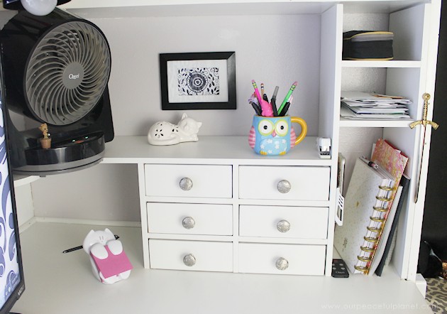 We built this lovely custom desk organizer with some basic wood tools. It comes with the Google Sketchup file you can adjust to fit your own needs