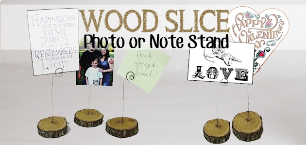 Wood Slice Photo or Note Stand