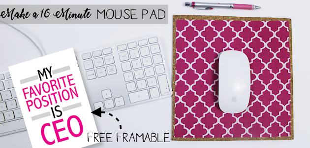 How to Make a Custom 10 Minute DIY Mouse Pad