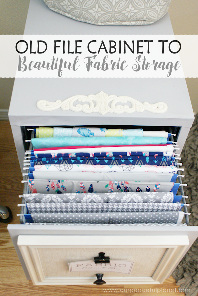 Looking for a way to store all those pieces of fabric you've been collecting? Well it ends up a 2 drawer file cabinet might be the answer to your problems!
