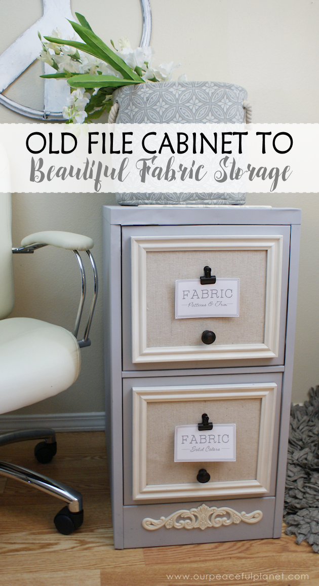 Looking for a way to store all those pieces of fabric you've been collecting? Well it ends up a 2 drawer file cabinet might be the answer to your problems!