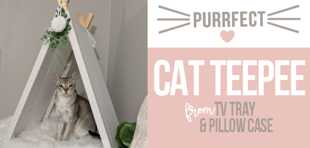 Upcycled Simple DIY Cat TeePee From TV Tray