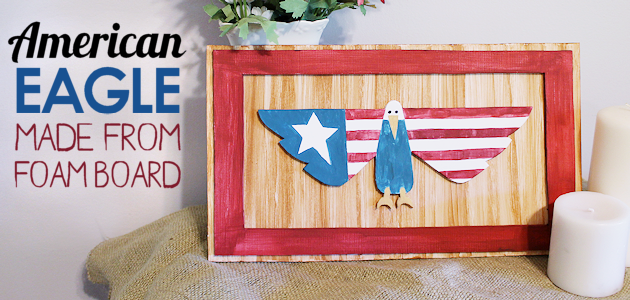 Simple American Eagle Wall Art from Foam Board