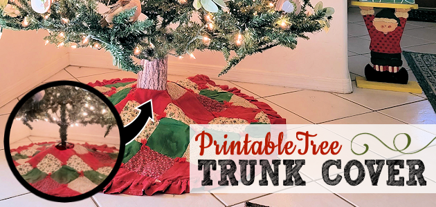 Artificial Christmas Tree Trunk Cover (printable!)