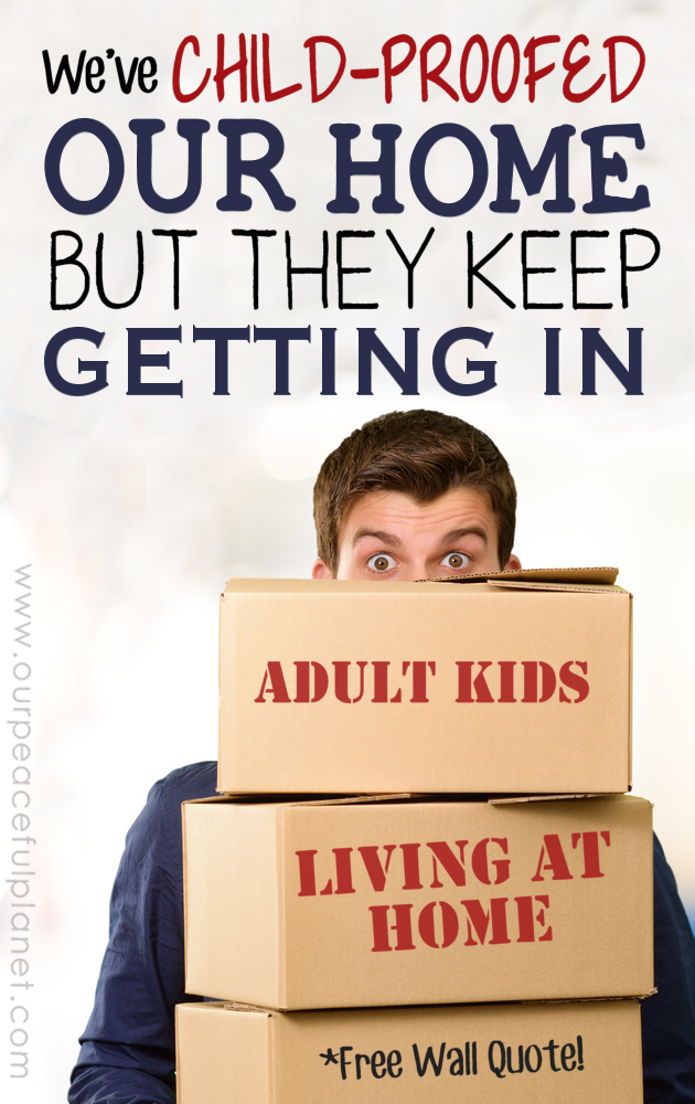 The quote "We've child-proofed our home but they keep getting in" hangs in our home. We've got some good tips for those of you who also have boomerang kids.