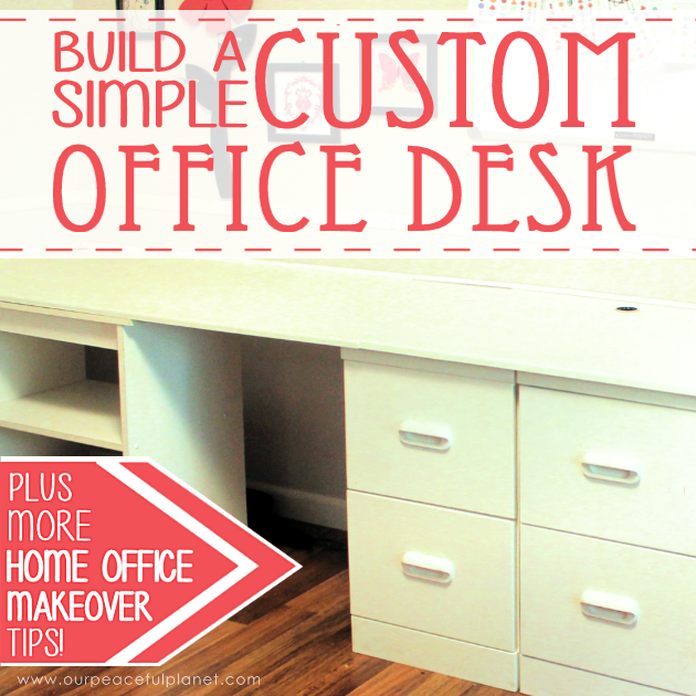 Build a large surface home office desk from inexpensive 3/4" MDF wood. Using items you might already have, no legs are needed. It's easier than you think!