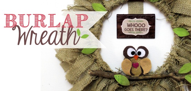 Quickly & inexpensively decorate your door or walls with this burlap wreath! All you need is a little burlap material & one side of an 8" embroidery hoop.