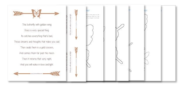 Make this beautiful butterfly dream catcher with a frame and some paper. Attach the very special poem and it makes a meaningful gift for adults or children!