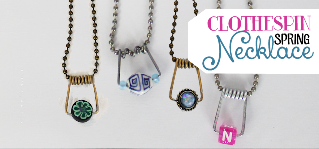Clothespin Spring Necklaces