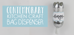 This attractive bag dispenser is from our Contemporary Kitchen Craft set. It's useful, easy to make and a great upcycle project made from a soda bottle.