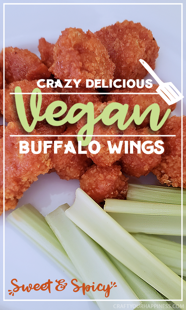 These crazy delicious vegan buffalo wings will be the hit of any party or meal! They can be served as an appetizer or as the main dish with rice, noodles and veggies of choice. They are healthy and low fat. The secret ingredient? Cauliflower!
