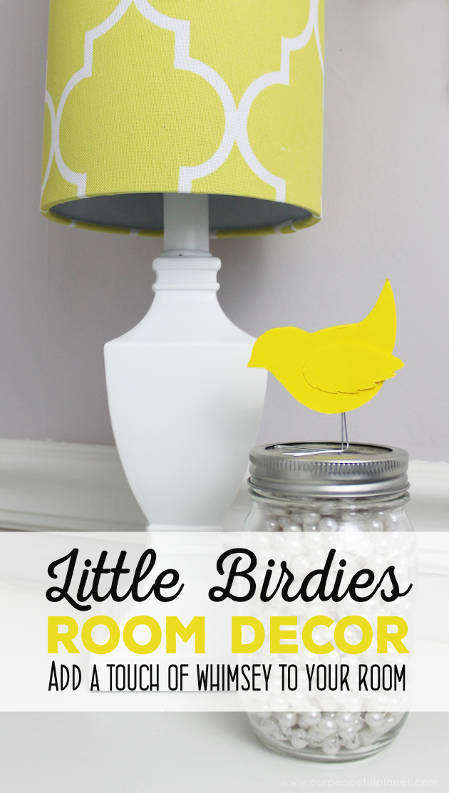 These sweet little birdies are perfect for a touch of whimsy DIY room decor and they can be placed in any room you like! Sit them on shelves, mantles, on top of books... you can even put a row on top of a door jam! Using our pattern you can make whatever colors you like. All you need is the paper of your choice and two paperclips and glue.