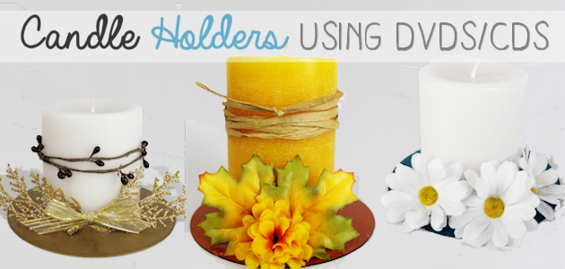 Beautiful DIY Candle Holders from CDs & DVDs