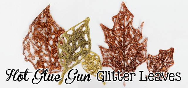 DIY Fall Decorations : Hot Glue Glitter Leaves