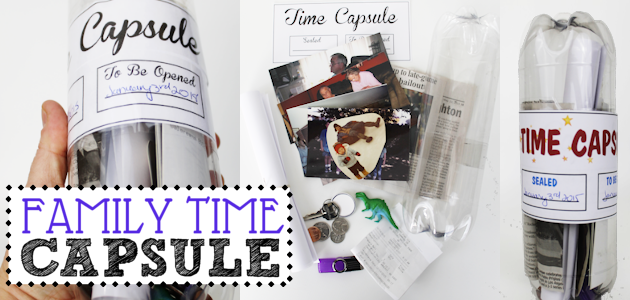 Make a Plastic Bottle Family Time Capsule (Free Printables!)