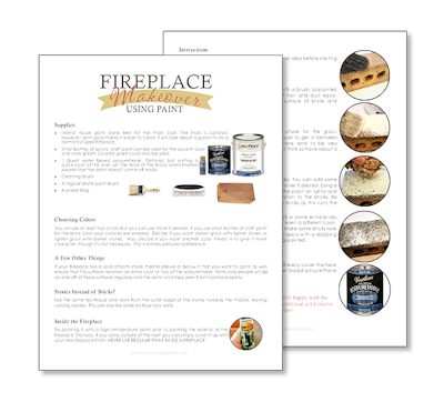 Easy and inexpensive fireplace makeover instructions