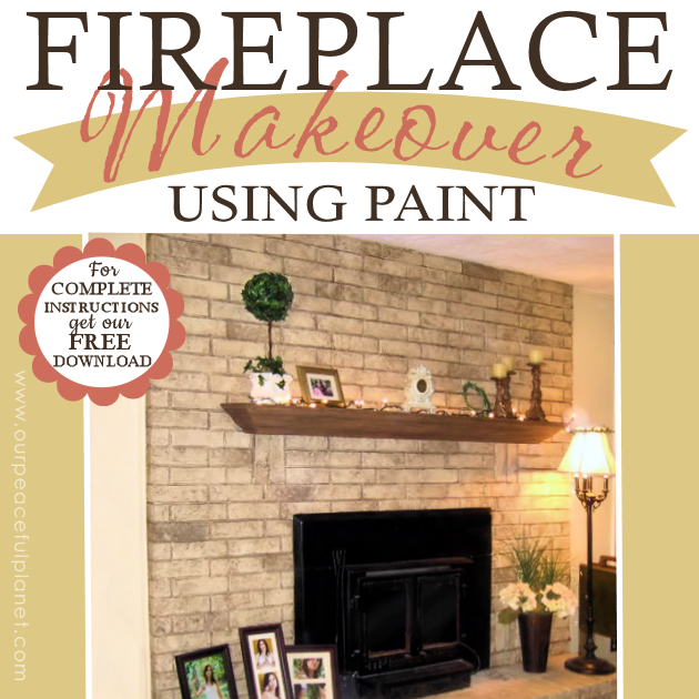 You won't believe how easy & inexpensive it is to do a dramatic fireplace makeover! All you need is some normal paint and a wadded up paper bag. No kidding!