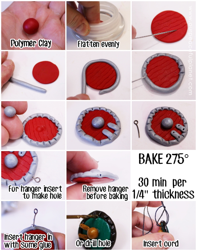 This simple hobbit door is so easy to make from colored hardening clay that anyone can do it! Use it for jewelry, bookmarks etc. Makes a great Tolkien gift!